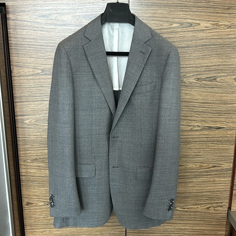 Suitsupply Grey Tailored Fit Havana Blazer | 42L